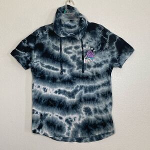 DIKOTOMY Tie Dye Short Sleeves Pullover Savage Hoodie Size M